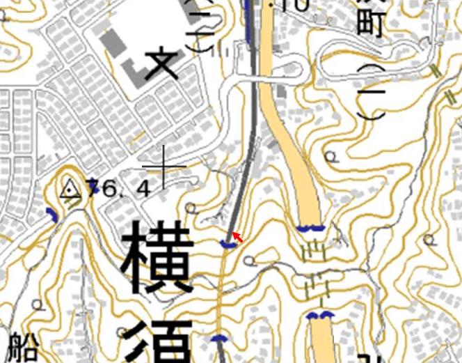 国土地理院地形図（横須賀付近）