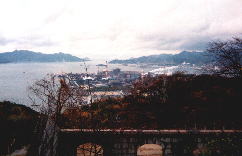 高島台から見た呉の造船所