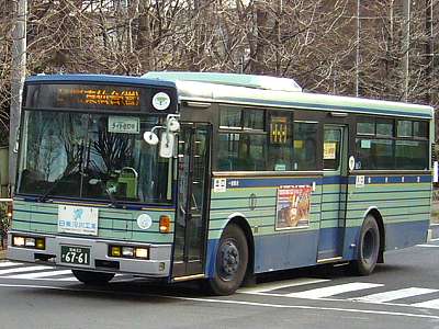 青葉区青葉山　二高・宮城県美術館前停留所付近