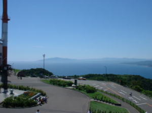 函館山上から吉岡・渡島福島方面を望む