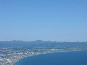 函館山上から恵山方面を望む