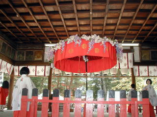 今宮神社に飾られていた風流傘