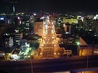 青森市街(八甲通り)の夜景