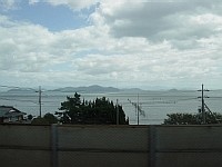 車窓から見えた琵琶湖