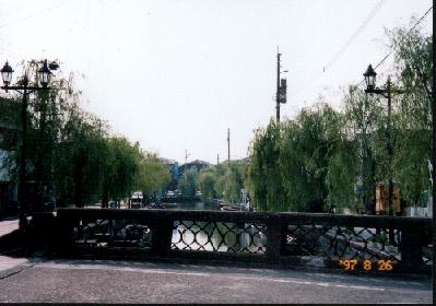 柳川の濠割りの写真