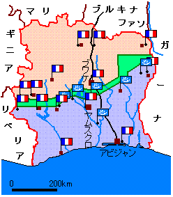 コートジボワール情勢（2004年11月15日現在）