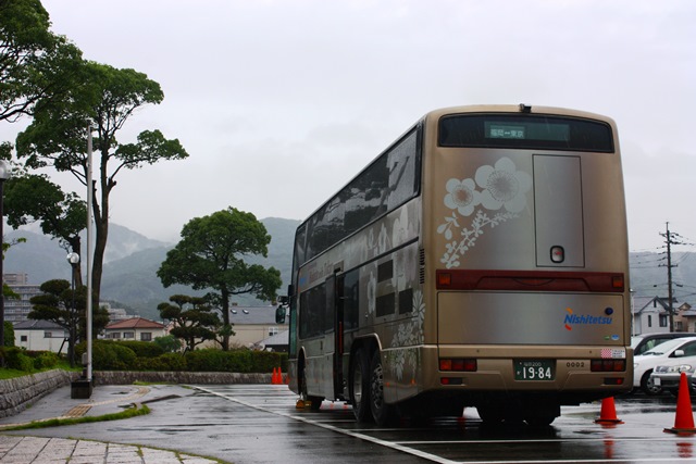 那珂川のミリカローデン那珂川で展示される西鉄夜行バス