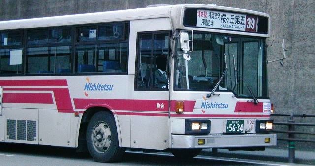 西鉄バス1102,KC-LV380N,桜ヶ丘営業所