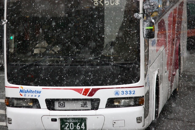 西鉄高速バス桜島号、西工ＳＤ型、3332号車