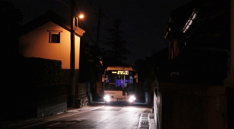 西鉄バス,金武宿,金武線,夜景.JPG