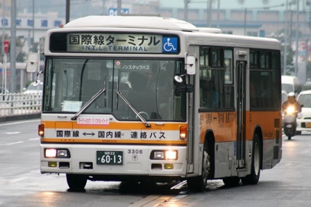 西鉄バス,3306,三菱エアロスター,千代,福岡空港内連絡バス