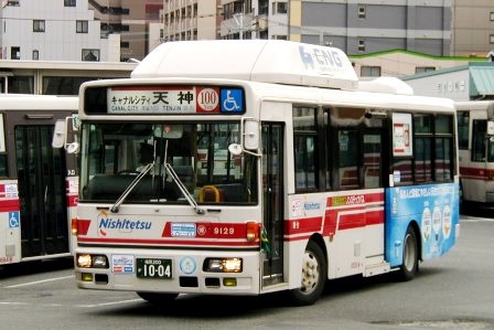 西鉄バス,9129,赤バス,博多,CNG