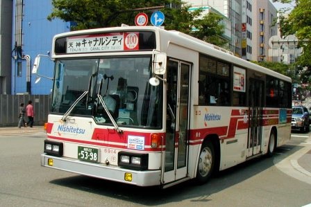 西鉄バス,6914,赤バス,千代,CNG