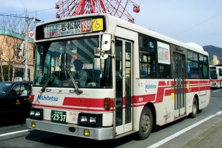西鉄バス,5141,赤バス,浅野