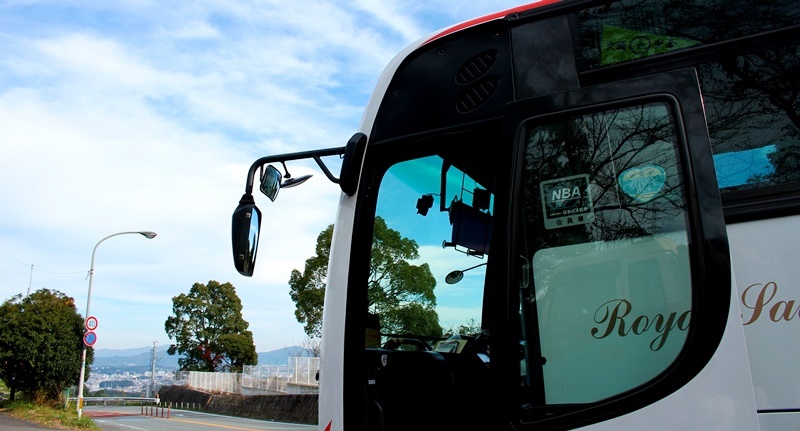 観光バス,立ち寄り休憩,八木山展望台