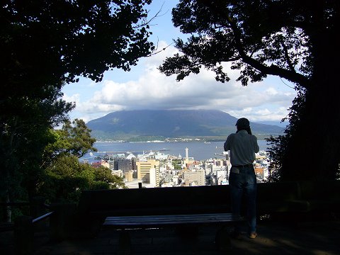 城山展望所から見た桜島