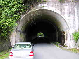 田口峠のトンネル