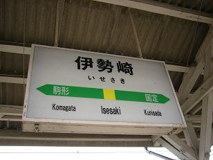 伊勢崎駅駅名標