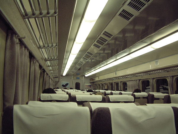 ０系新幹線の客室