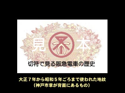 阪神急行時代の切符の地紋２