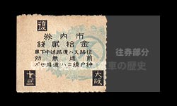 昭和期宝塚線用前期券市内往復乗車券青