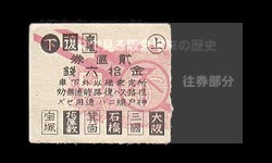 小児専用券（神宝統一期以前）２区往復乗車券赤
