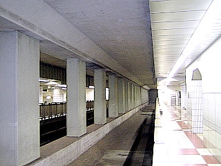 有楽町線豊洲駅の真ん中の２つの線路は支線用