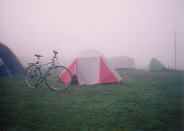 霧多布岬キャンプ場の朝