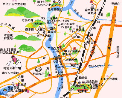 大石田地図