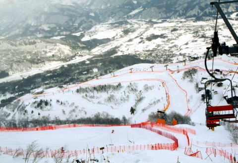 冬季長野オリンピック　大回転ポール旗 長野オリンピック回顧 女子スーパー大回転