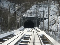 青函トンネル(第1湯の里トンネル)を抜ける