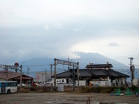雲がかかる桜島