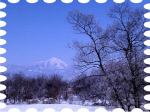 写真は磐梯山と霧氷です。
