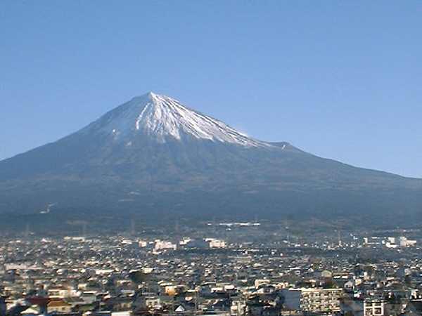 身延線の車窓から見た富士山