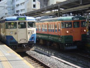 113系と115系
