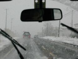 いきなり吹雪。開陽台ではもっとすごかった。