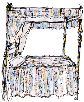 天蓋付きベッド♪