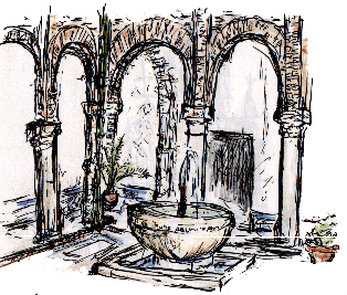 パラドールのパティオ