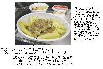 スイス航空の機内食