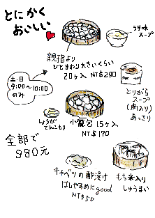 鼎泰豊で食べたもの