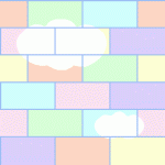 空＋カラフルレンガ